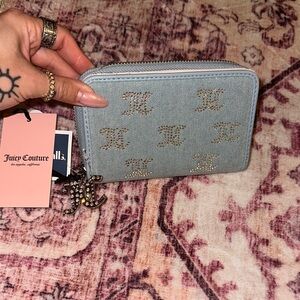 Juicy Couture Blue Embossed Wallet